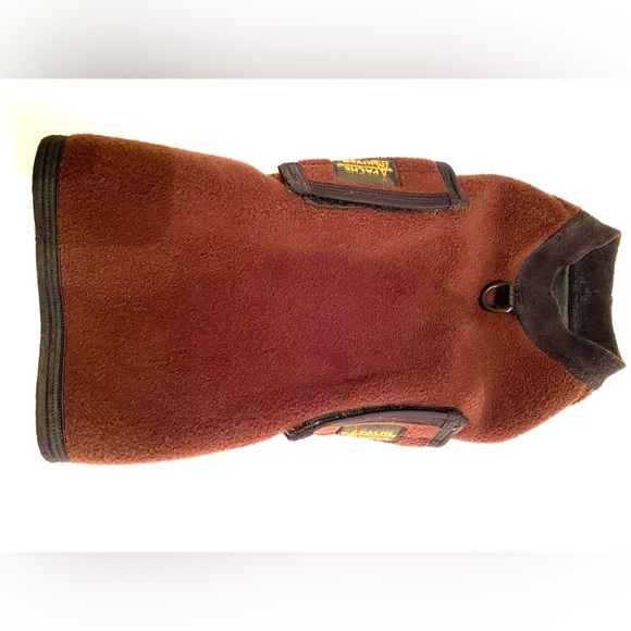 Brown/ Black Fleece Dog Coat by Apache River, Size Small/ Medium Dog - Picture 1 of 11